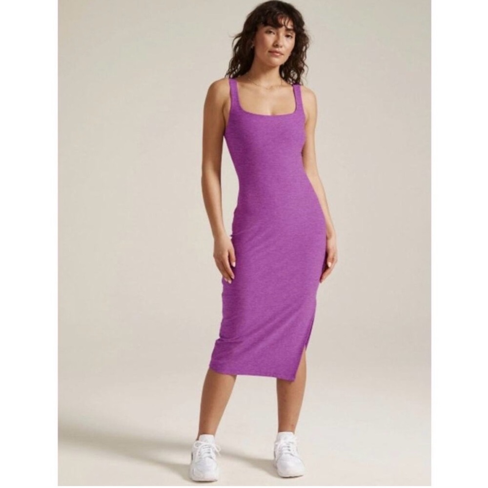 Beyond Yoga Spacedye Icon Midi Dress Heathered Iris
